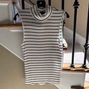 Sanctuary Black and White Striped Tank Top